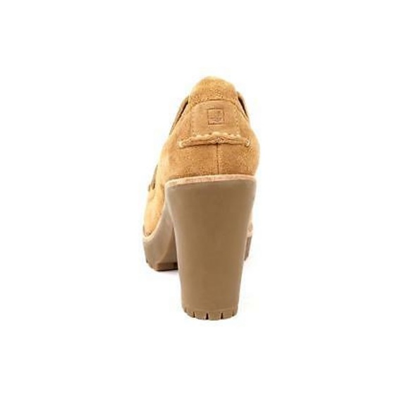 Sperry Topsider Suede Tan Darlington Block Heels Size 10 - Picture 5 of 6